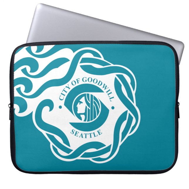 Capa Para Notebook Bandeira de Seattle (Washington) (Frente)