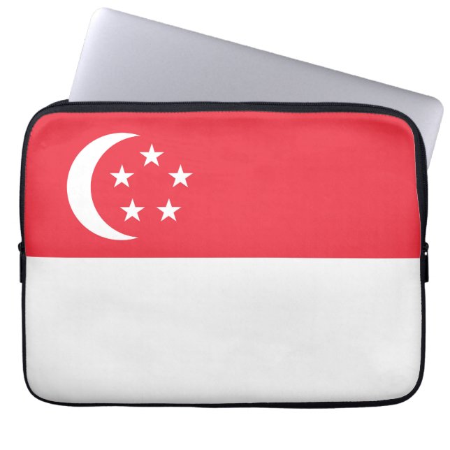 Capa Para Notebook bandeira de Singapura (Frente)