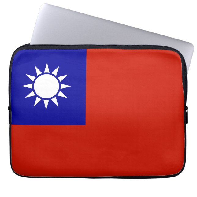 Capa Para Notebook Bandeira de Taiwan (Frente)