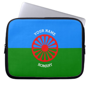 Capa Para Notebook Bandeira de viajantes ciganos romanos personalizad
