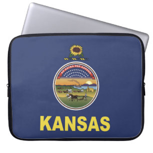 Capa Para Notebook Bandeira do Estado do Kansas, EUA