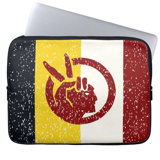 Capa Para Notebook bandeira do Movimento Indígena Americano (Frente)