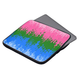 Capa Para Notebook Bandeira do Orgulho Abstrato Omnirromântico Trippy