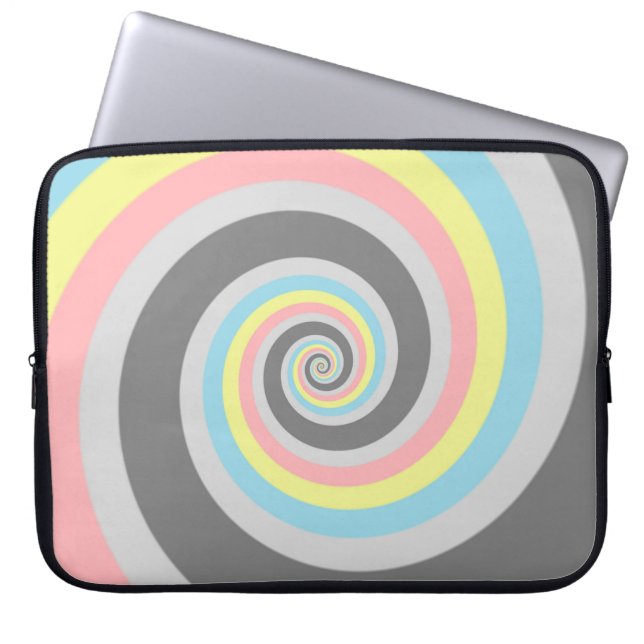 Capa Para Notebook Bandeira do Orgulho Demiflux Espiral Abstrata Trip (Frente)