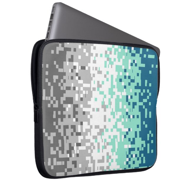 Capa Para Notebook Bandeira do Orgulho Frayromântico Abstrato Pixelad (Frente Esquerda)