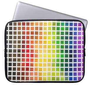 Capa Para Notebook Bandeira do Orgulho Gay Colorida Xadrez Boho Excên