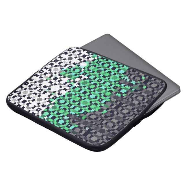 Capa Para Notebook Bandeira do Orgulho Neutrois Abstrata Pixelada Tri (Frente Topo)