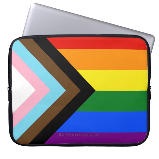 Capa Para Notebook Bandeira do Orgulho Progressivo de SlipperyJoe sei (Frente)
