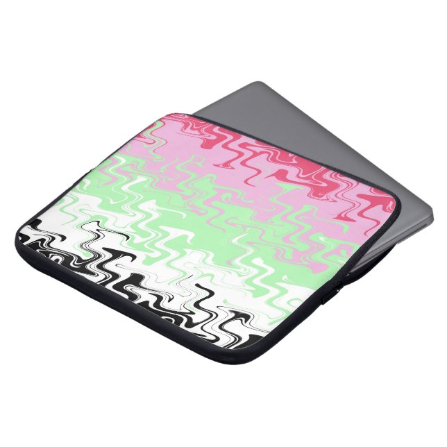 Capa Para Notebook Bandeira do Orgulho Recíproco Abstrata Ondulada Tr (Frente Topo)