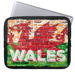 Capa Para Notebook Bandeira do País de Gales em Brick