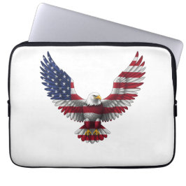 Capa Para Notebook Bandeira dos EUA Águia Careca 4 de Julho
