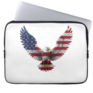 Capa Para Notebook Bandeira dos EUA Águia Careca 4 de Julho