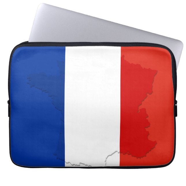Capa Para Notebook bandeira francesa (Frente)