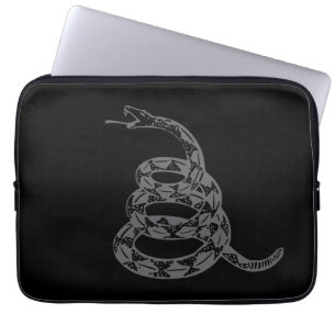 Capa Para Notebook Bandeira Gadsden Não Pise em Mim Cinza