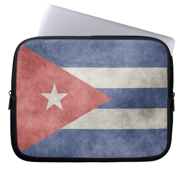 Capa Para Notebook Bandeira Grunge Cuba (Frente)