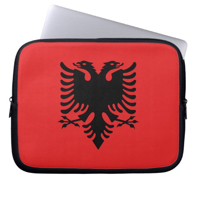 Capa Para Notebook Bandeira Patriótica Albanesa (Frente)