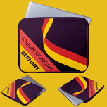 Capa Para Notebook Bandeira Patriótica Alemã Personalizada<br><div class="desc">Borracha Patriótica Alemã Personalizada. Personalize-o com o seu nome para uma aparência exclusiva de cinta.</div>