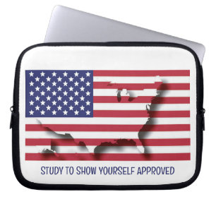Capa Para Notebook Bandeira Patriótica Americana Personalizada