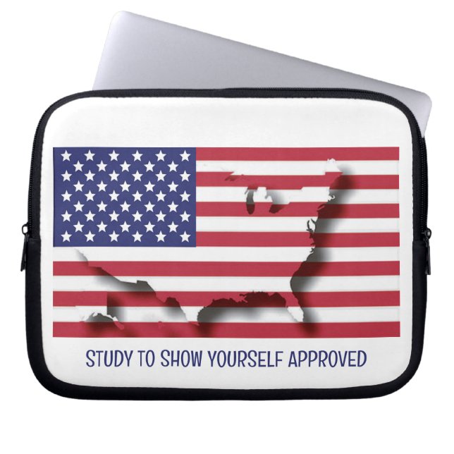 Capa Para Notebook Bandeira Patriótica Americana Personalizada (Frente)