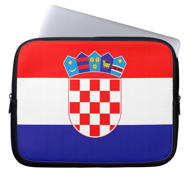 Capa Para Notebook Bandeira Patriótica Croata (Frente)