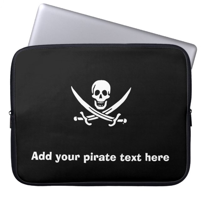 Capa Para Notebook Bandeira pirata de Jolly roger (Frente)