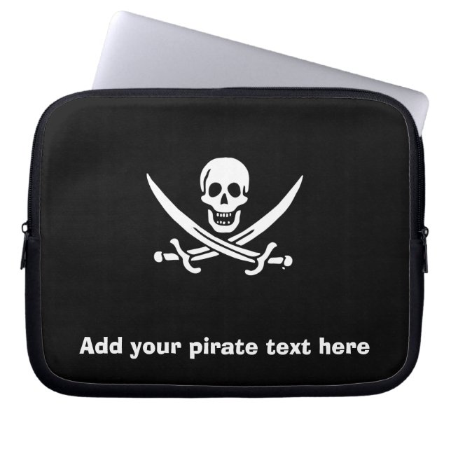 Capa Para Notebook Bandeira pirata de Jolly roger (Frente)