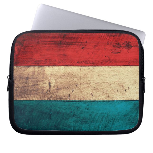 Capa Para Notebook Bandeira Rustic Luxembourg (Frente)