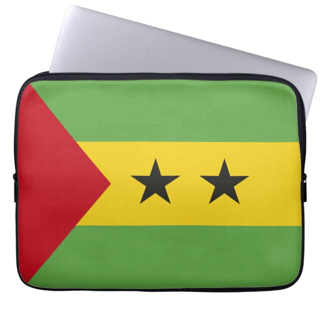 Capa Para Notebook bandeira São Tomé e Príncipe (Frente)