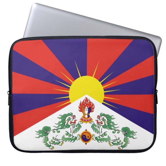 Capa Para Notebook Bandeira tibetana (Frente)