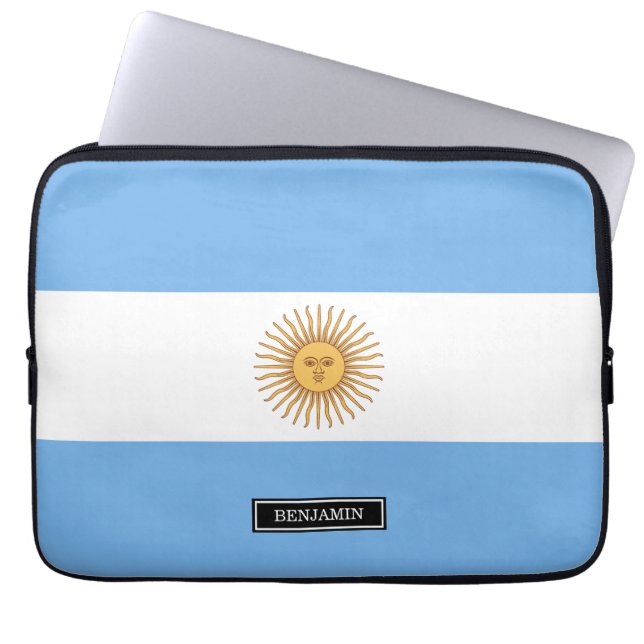 Capa Para Notebook Bandeira tradicional da Argentina (Frente)