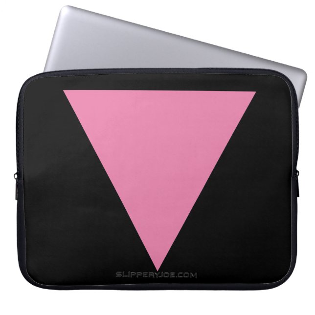 Capa Para Notebook bandeira triângulo rosa SlipperyJoe's símbolo rosa (Frente)