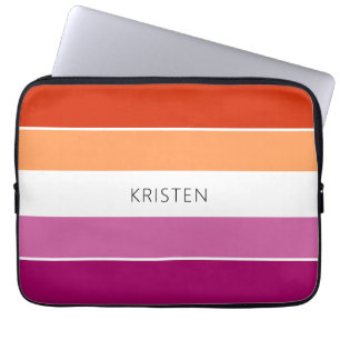 Capa Para Notebook Bandeiras Lésbicas Personalizadas Faixas Com Nome