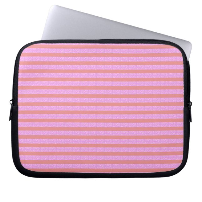 Capa Para Notebook Bandeja de Eletrônicos Geométricos com Faixa Rosa- (Frente)