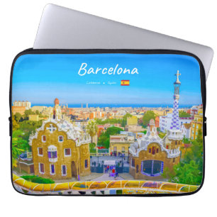 Capa Para Notebook Barcelona, Espanha - Parque Güell Mosaico Gaudí