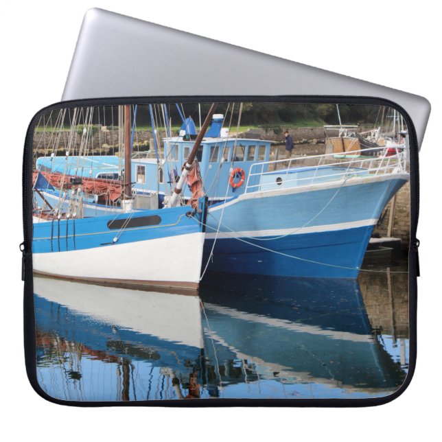 Capa Para Notebook Barcos antigos em Douarnenez (Frente)