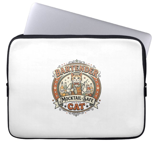 Capa Para Notebook Barman Mocktail-Safe Gato Barman Mocktail-Safe (Frente)