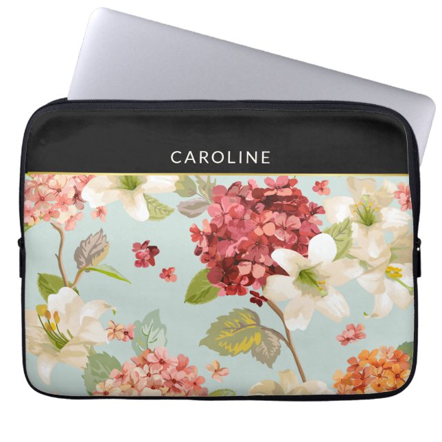 Capa Para Notebook Baroque Floral Grace Trendy Stylish (Frente)