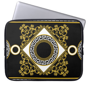 Capa Para Notebook Barroco ouro: Fronteira Negra Grega