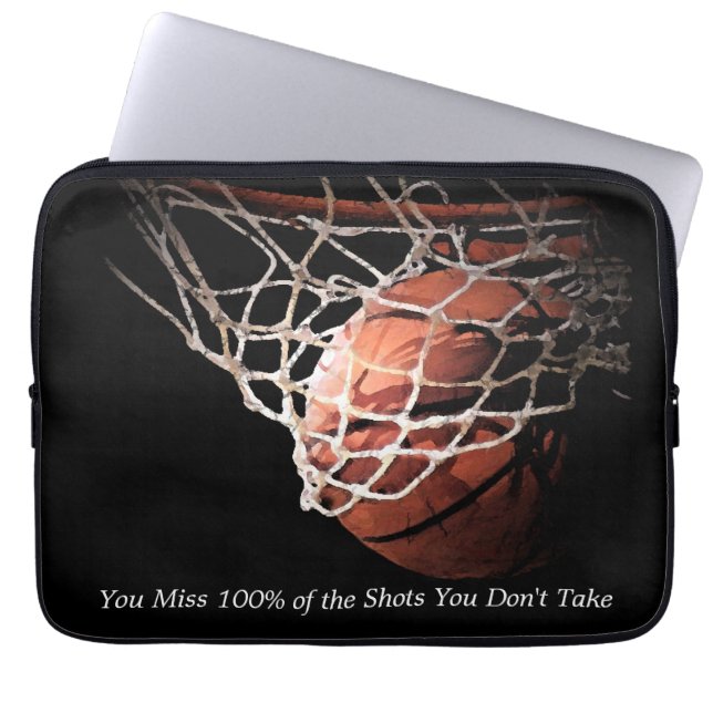 Capa Para Notebook Basquete de Cota Motivacional (Frente)