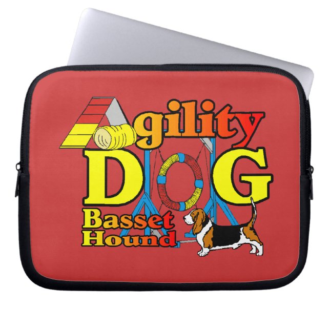 Capa Para Notebook Basset_Hound_Agilidade (Frente)