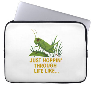Capa Para Notebook "Basta Hoppin' Engraçada Arte Gafanhota"