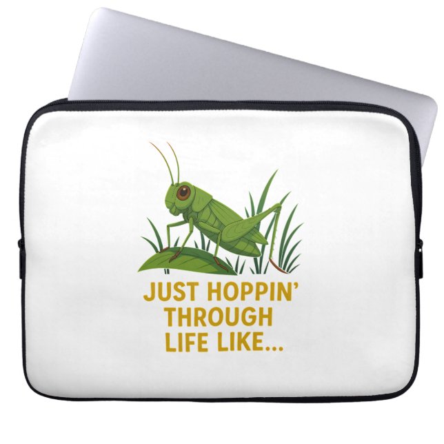 Capa Para Notebook "Basta Hoppin' Engraçada Arte Gafanhota" (Frente)