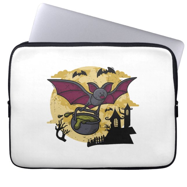 Capa Para Notebook Bat Halloween (Frente)
