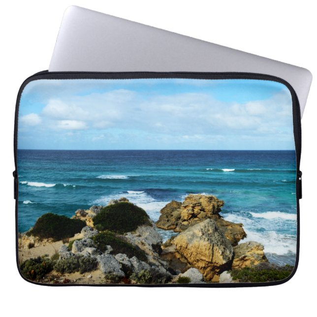 Capa Para Notebook Bater No Oceano, Bolsa de laptop (Frente)