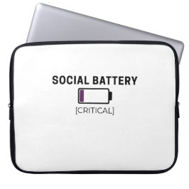 Capa Para Notebook Bateria Social Minimalista Baixa Tipografia 15"