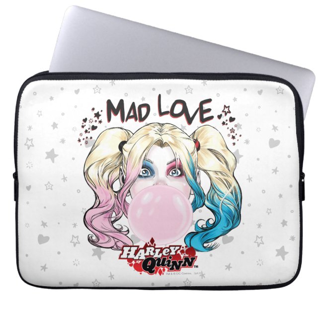 Capa Para Notebook Batman | Mad Love Harley Quinn Chew Bubble Gum (Frente)