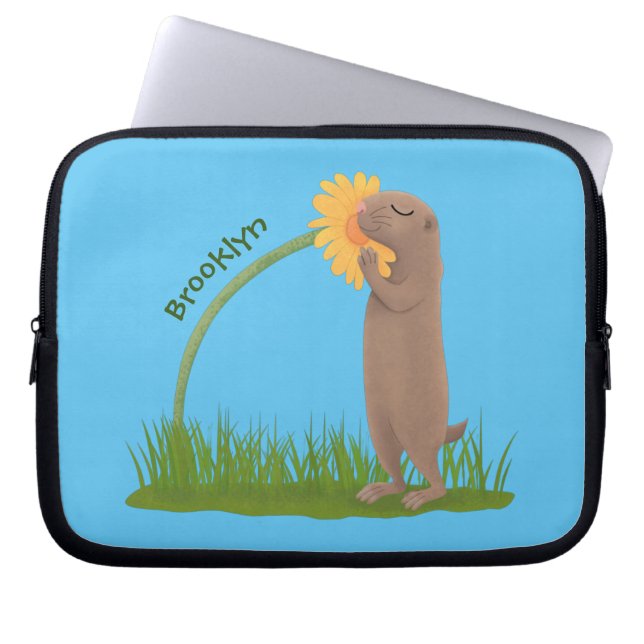 Capa Para Notebook BD de cãozinho da pradaria (Frente)