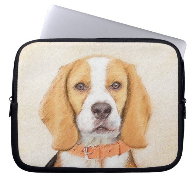 Capa Para Notebook Beagle Hound Dog Painting Original Animal Art (Frente)