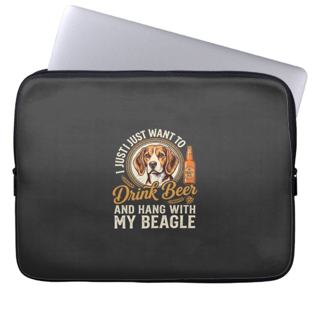 Capa Para Notebook Beba Cerveja Beagle Cachorro Cerveja Artesanal Gar (Frente)