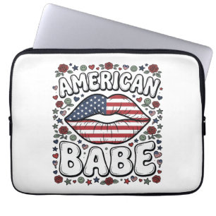 Capa Para Notebook Bebê Americano Desenho de Gravura Vintage Patrióti